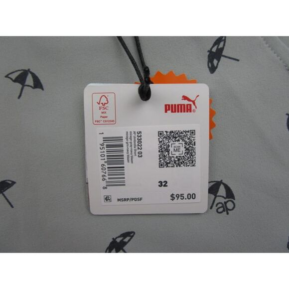 Puma X Arnold Palmer Golf Shorts Umbrella Print Men's Size 32 Gray - Picture 3 of 3